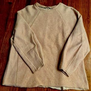 Zara camel colored “fuzzy” sweater